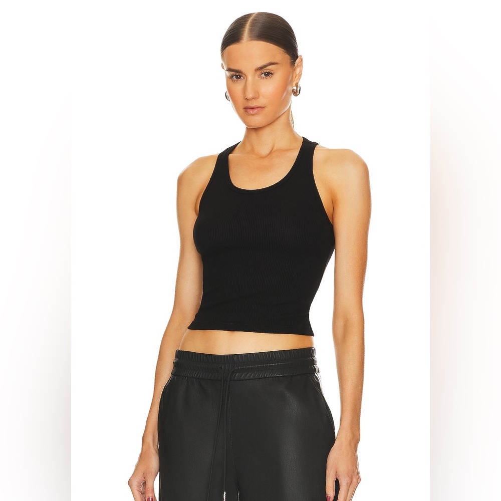 NEW without tags SPRWMN Rib Tank in Black Size Small Crop Bought at Revolve